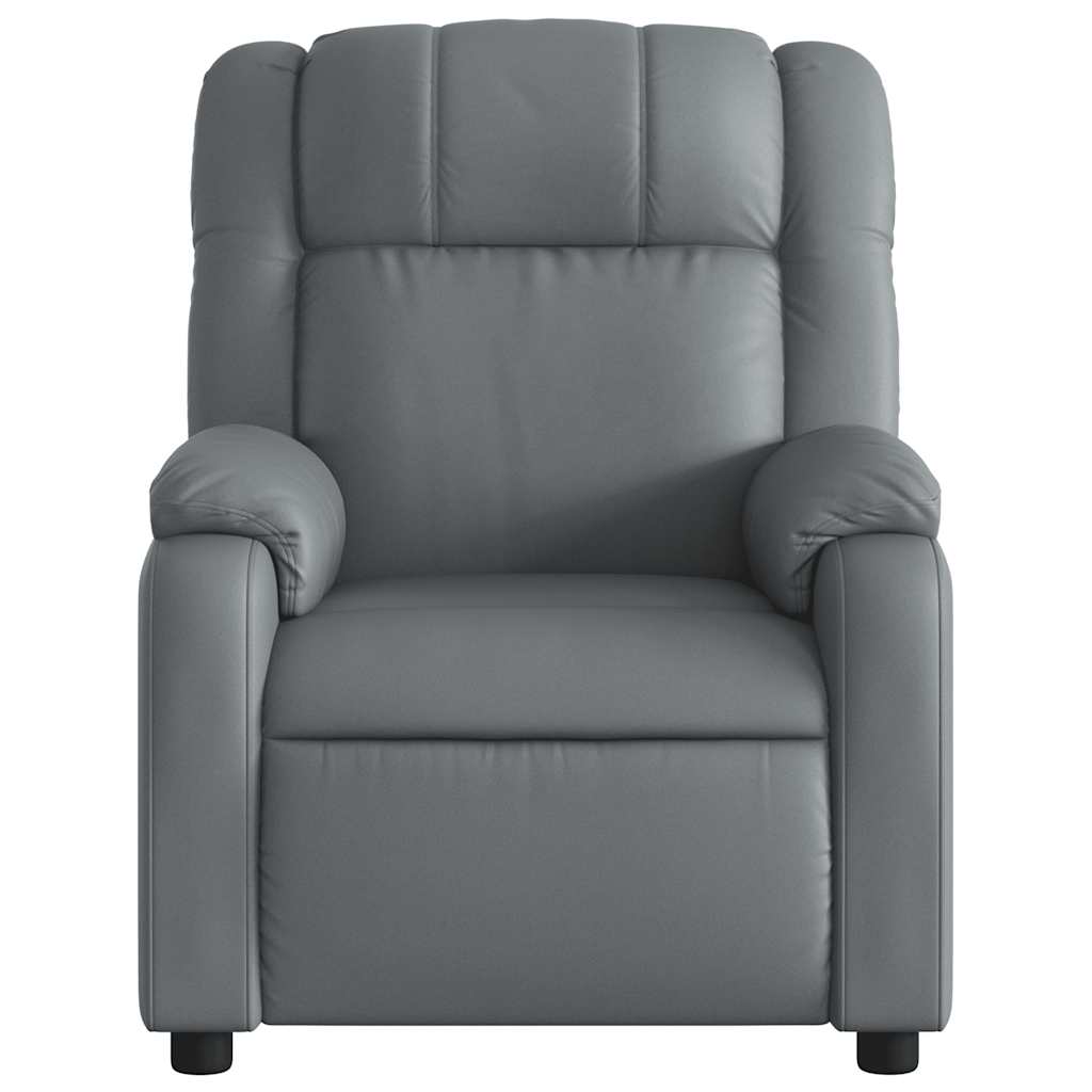 Massagesessel Relaxsessel Grau Kunstleder