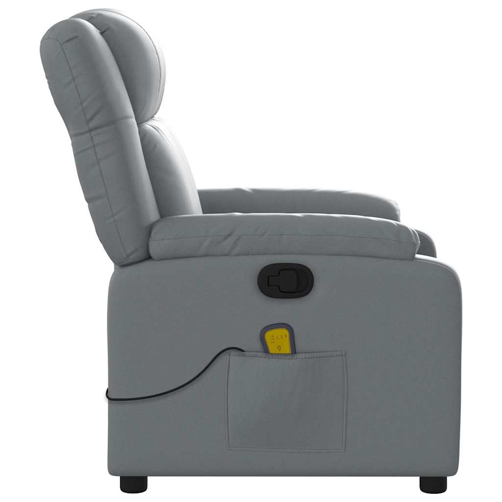 Massagesessel Relaxsessel Grau Kunstleder