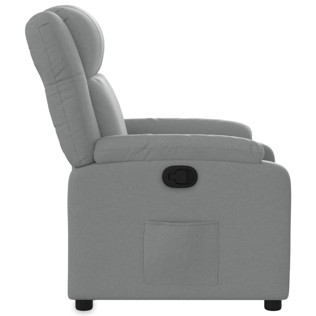 Relaxsessel, hellgrauer Stoff