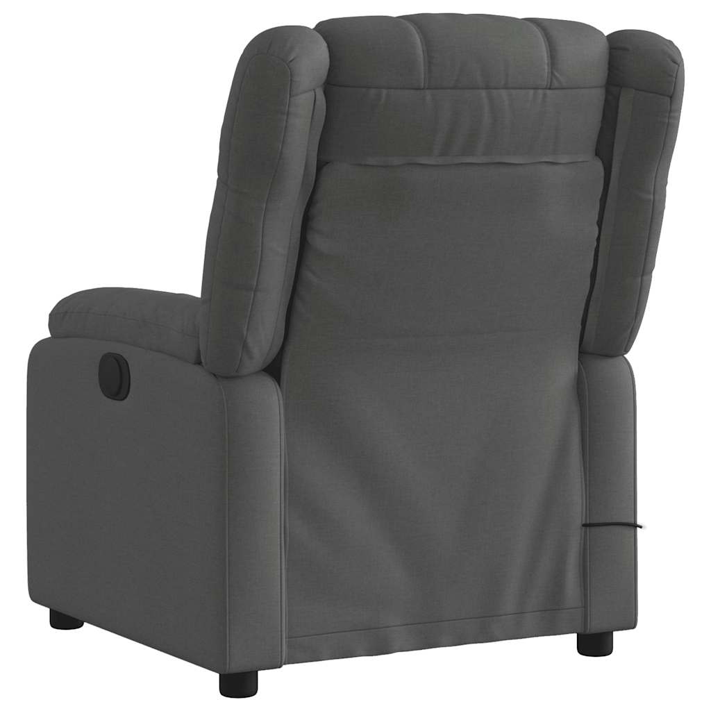 Massage-Relaxsessel, Stoff, Dunkelgrau