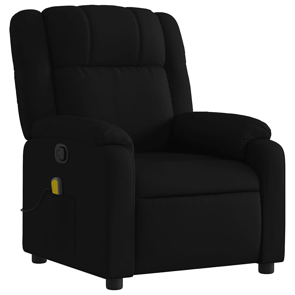 Massage-Relaxsessel, schwarzer Stoff