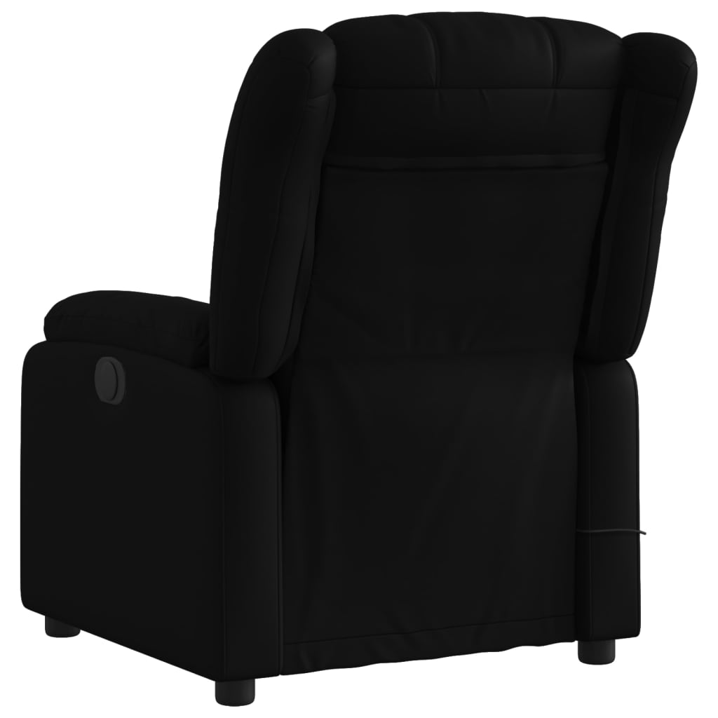 Massage-Relaxsessel, Kunstleder, Schwarz