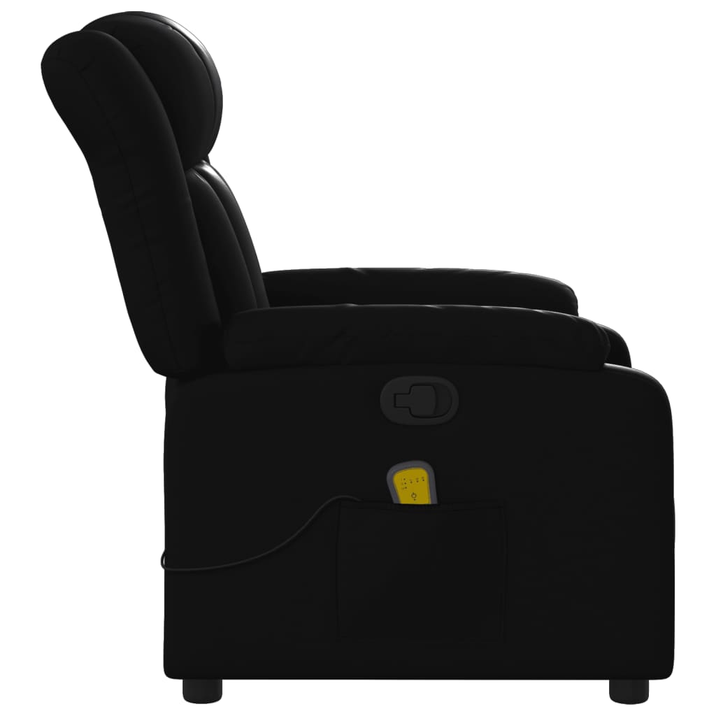 Massage-Relaxsessel, Kunstleder, Schwarz