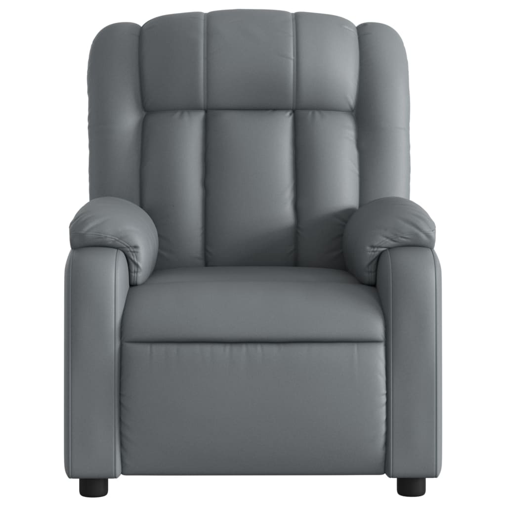 Massagesessel Relaxsessel Grau Kunstleder