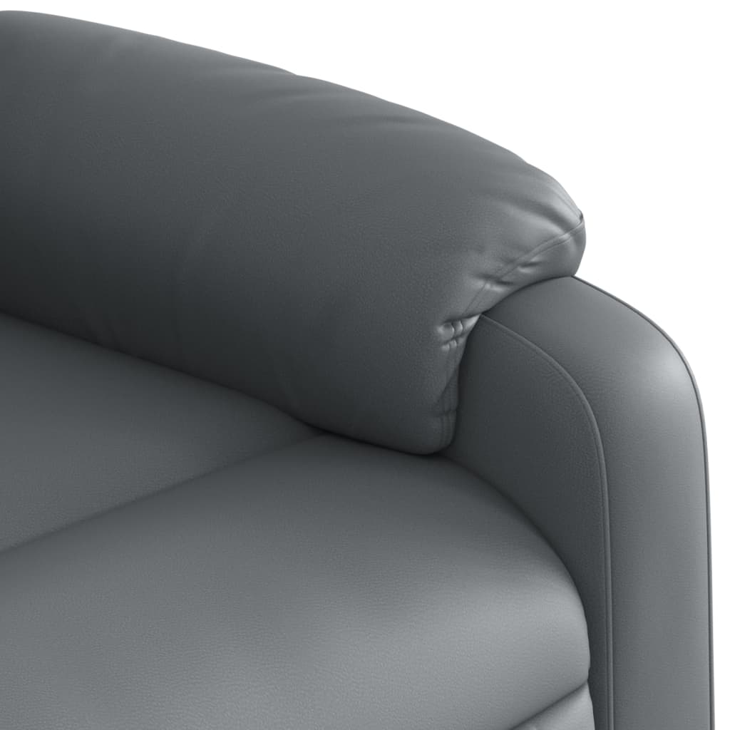 Massagesessel Relaxsessel Grau Kunstleder
