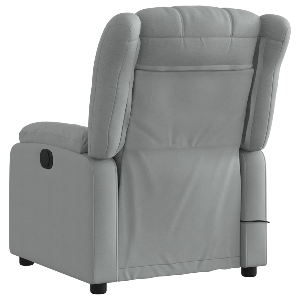 Massage-Relaxsessel, hellgrauer Stoff