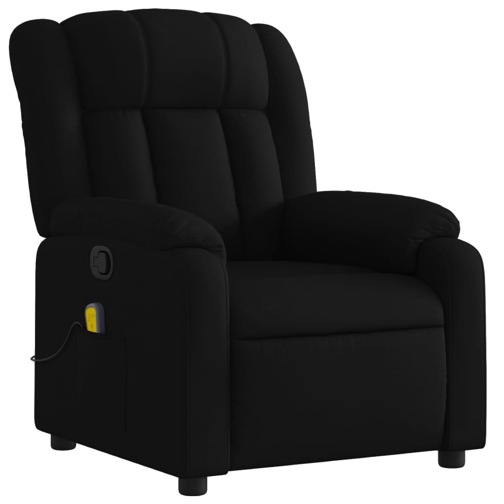 Massage-Relaxsessel, schwarzer Stoff