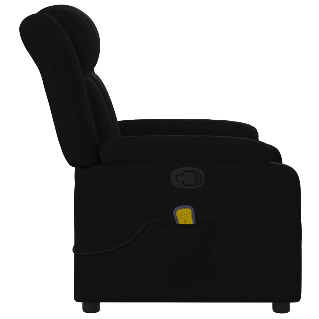 Massage-Relaxsessel, schwarzer Stoff