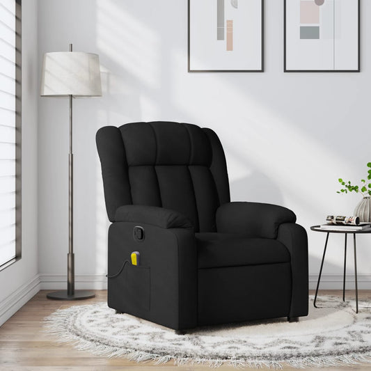 Massage-Relaxsessel, schwarzer Stoff