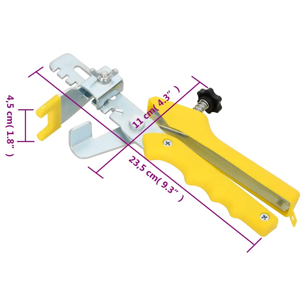 Fliesen-Nivelliersystem 250 Keile 500 Clips 2 mm