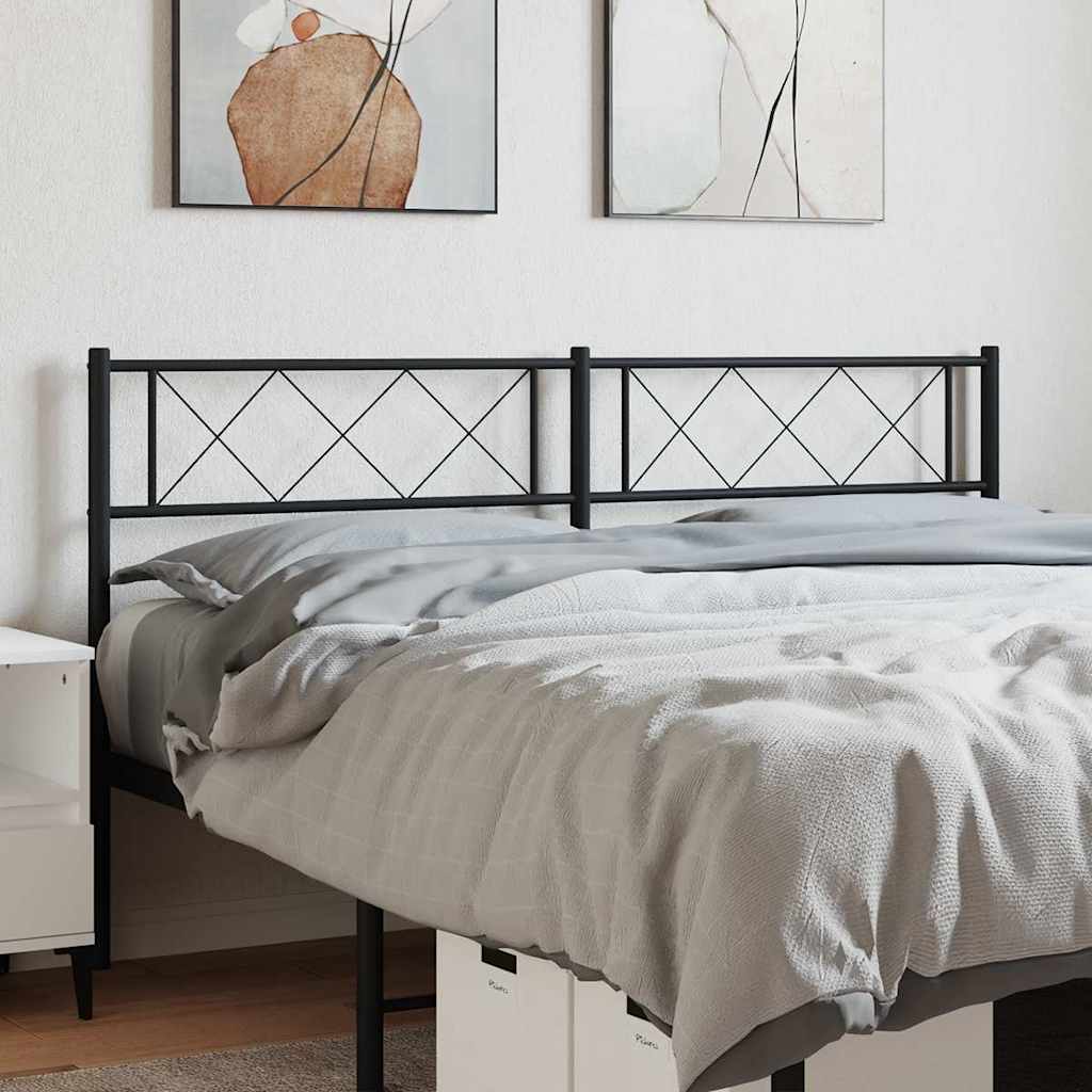 Ersatz-Kopfteil Metall Schwarz 150 cm