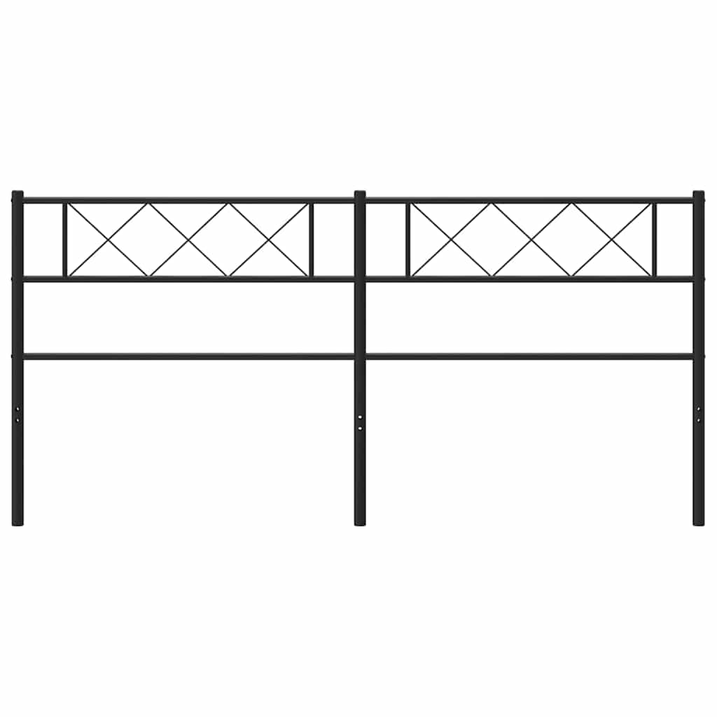 Ersatz-Kopfteil Metall Schwarz 180 cm