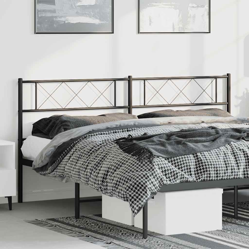Ersatz-Kopfteil Metall Schwarz 180 cm