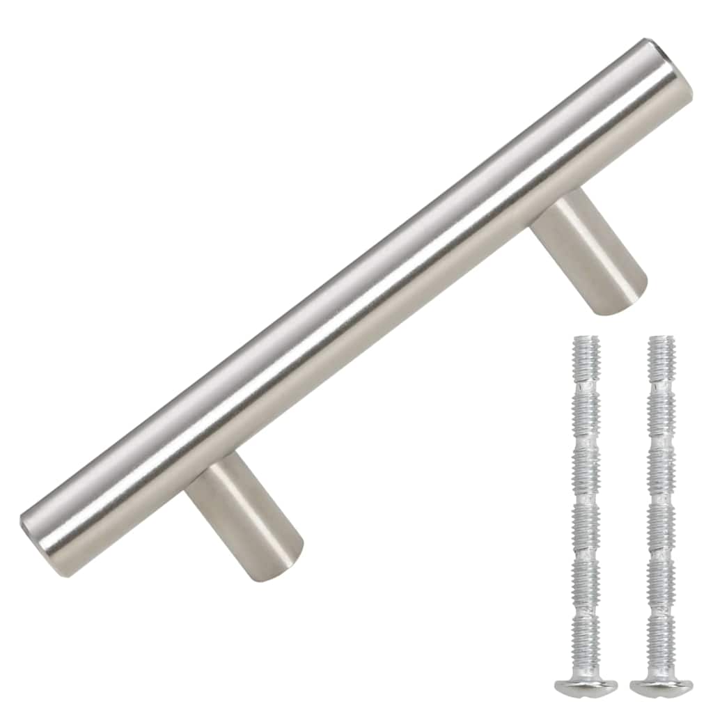 Möbelgriffe 10 Stk. Silbern Lochabstand 64mm Gesamtlänge 100mm