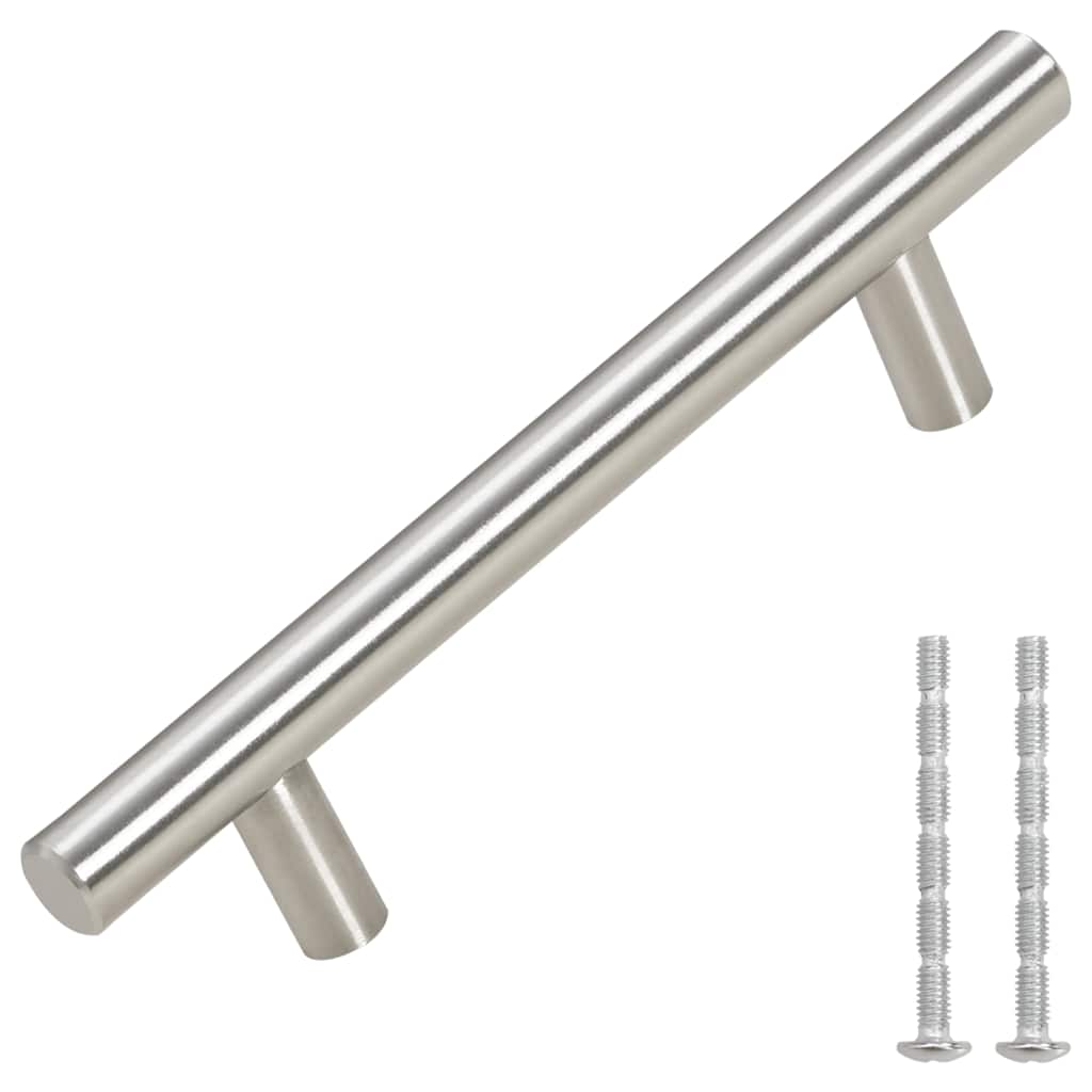 Möbelgriffe 10 Stk. Silbern Lochabstand 96 mm Gesamtlänge 150 mm Edelstahl
