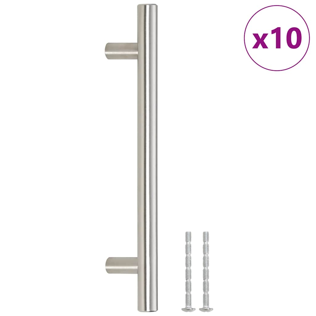 Möbelgriffe 10 Stk. Silbern Lochabstand 128mm Gesamtlänge 192mm