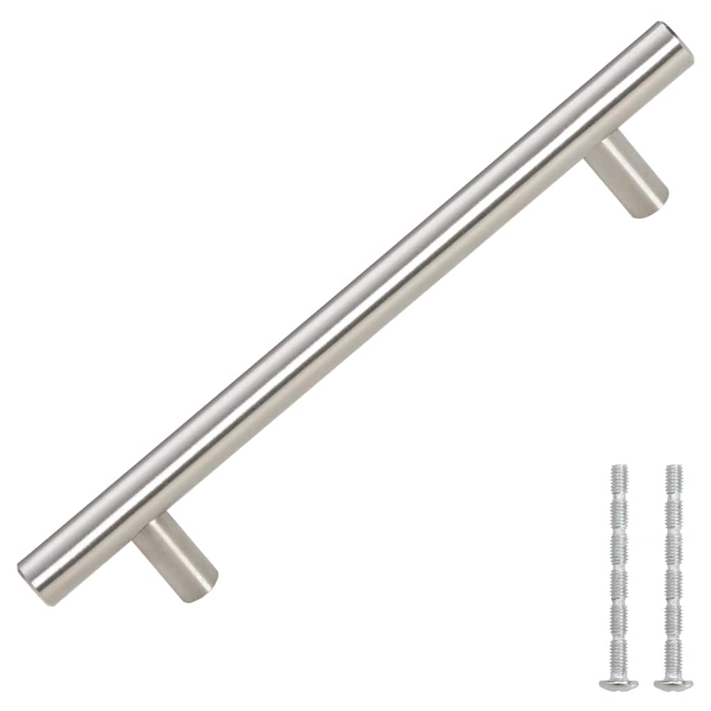 Möbelgriffe 10 Stk. Silbern Lochabstand 128mm Gesamtlänge 192mm