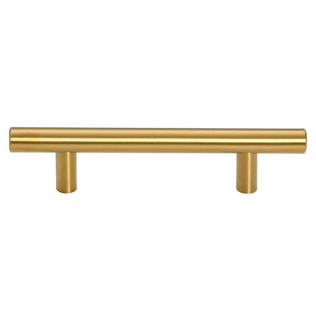 Möbelgriffe 10 Stk. Golden Lochabstand 64 mm Gesamtlänge 100 mm Edelstahl