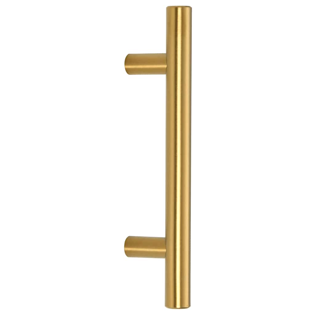 Möbelgriffe 10 Stk. Golden Lochabstand 64 mm Gesamtlänge 100 mm Edelstahl