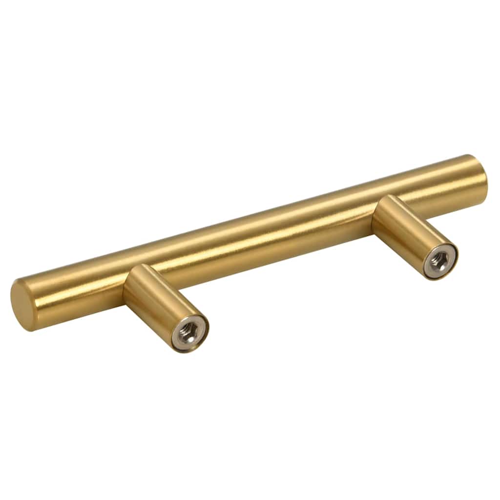 Möbelgriffe 10 Stk. Golden Lochabstand 64 mm Gesamtlänge 100 mm Edelstahl