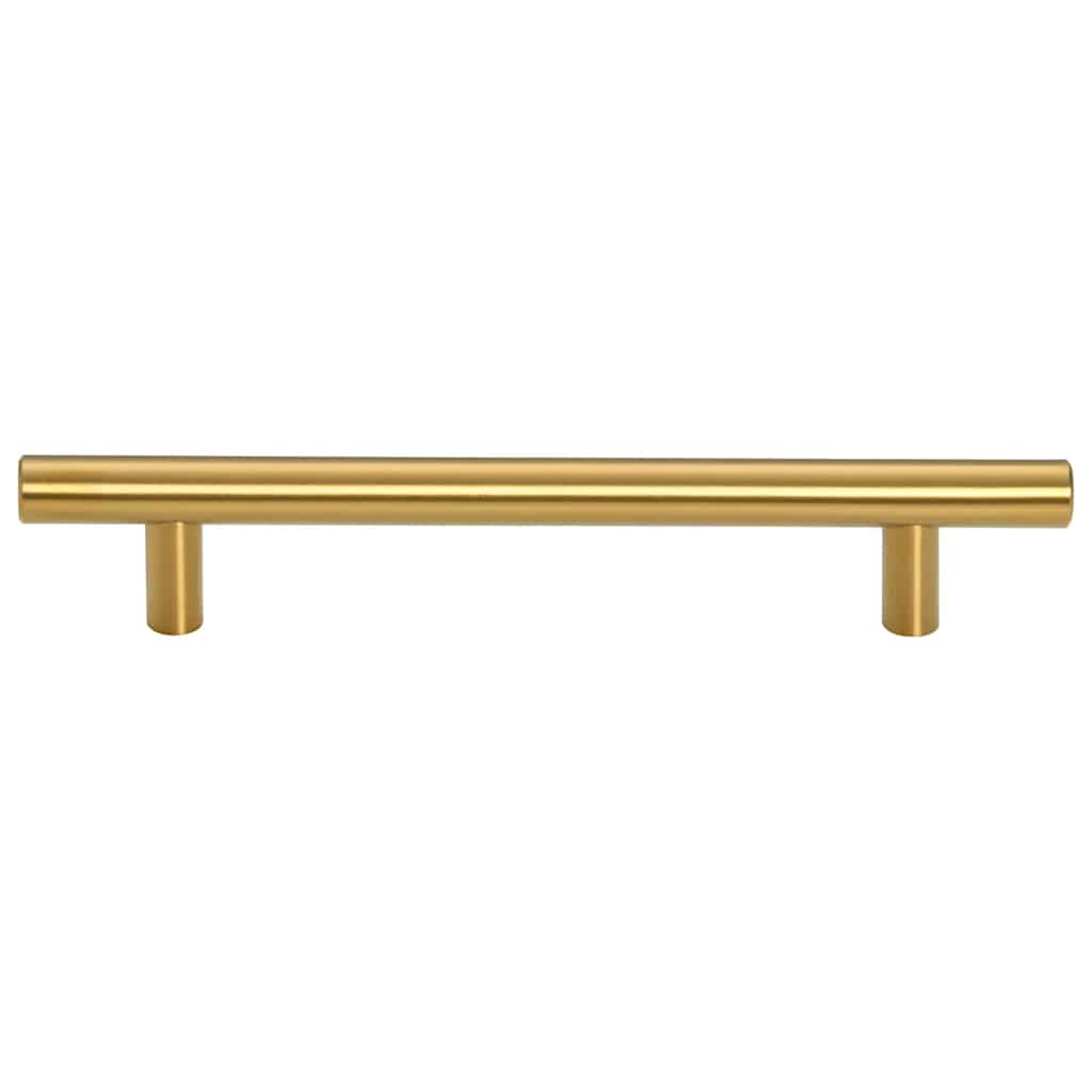 Möbelgriffe 10 Stk. Golden Lochabstand 128 mm Gesamtlänge 192 mm Edelstahl