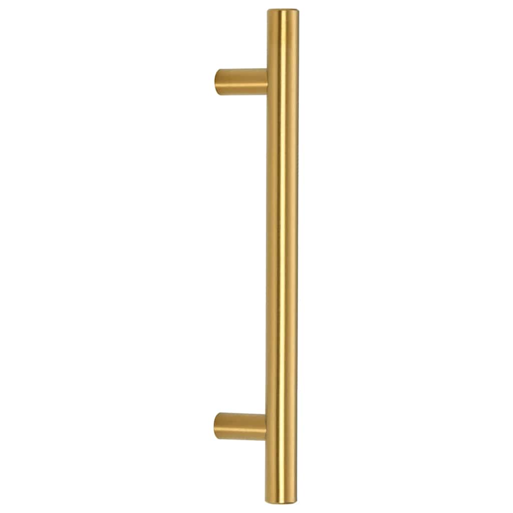 Möbelgriffe 10 Stk. Golden Lochabstand 128 mm Gesamtlänge 192 mm Edelstahl