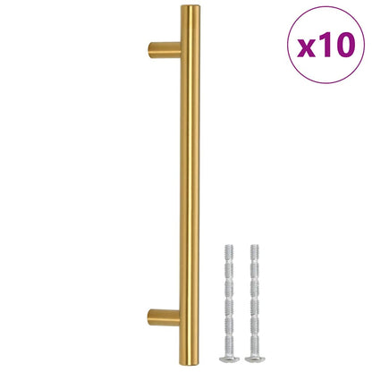 Möbelgriffe 10 Stk. Golden Lochabstand 160mm Gesamtlänge 224mm