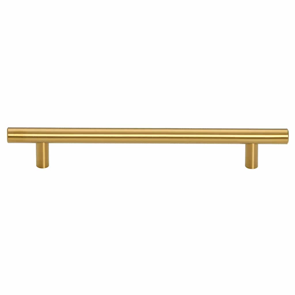 Möbelgriffe 10 Stk. Golden Lochabstand 160 mm Gesamtlänge 224 mm Edelstahl