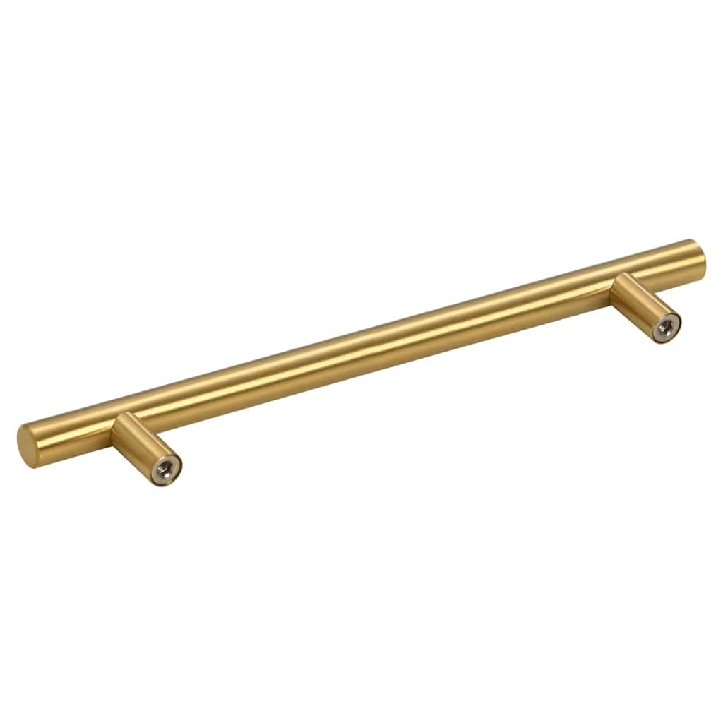 Möbelgriffe 10 Stk. Golden Lochabstand 160 mm Gesamtlänge 224 mm Edelstahl