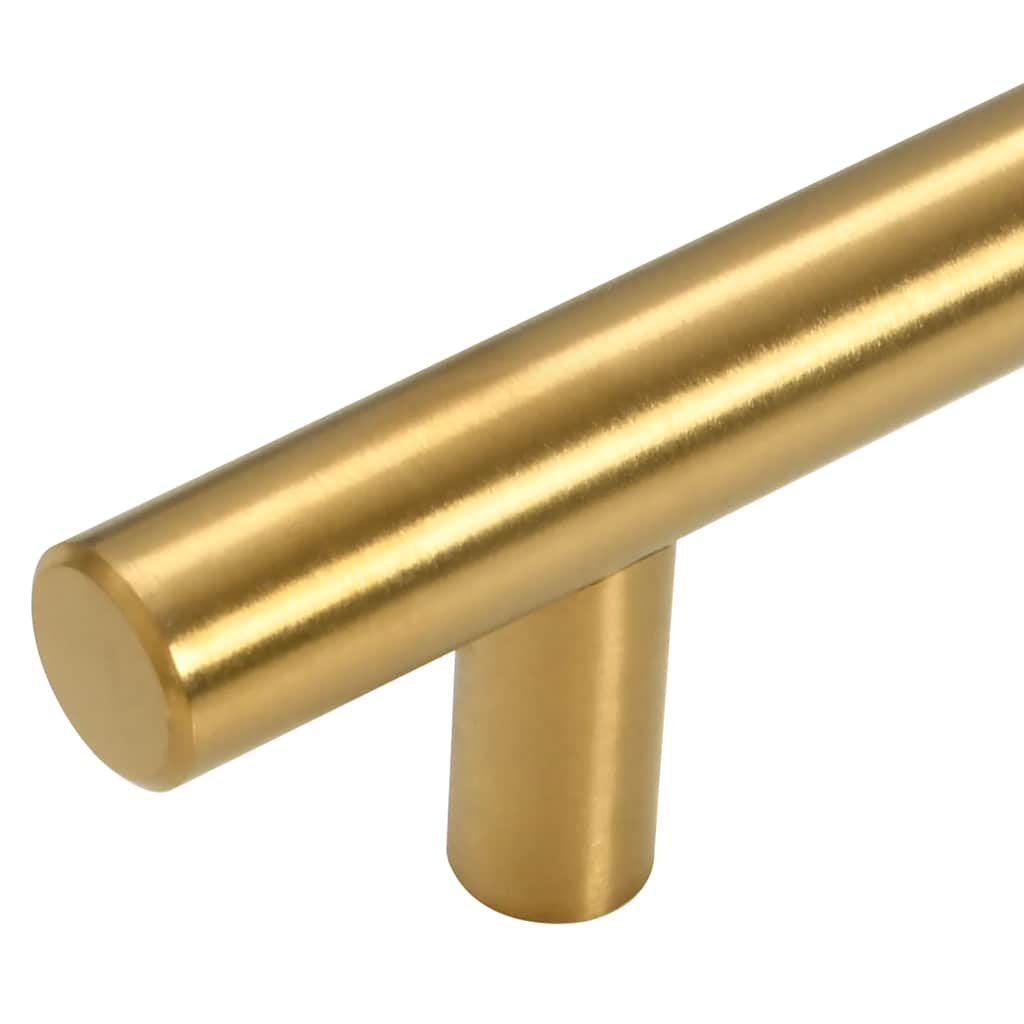 Möbelgriffe 10 Stk. Golden Lochabstand 160 mm Gesamtlänge 224 mm Edelstahl