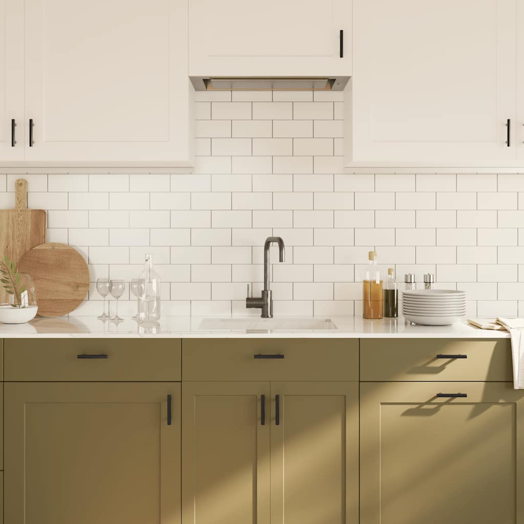 Möbelgriffe 10 Stk. Schwarz Lochabstand 64 mm Gesamtlänge 100 mm Edelstahl