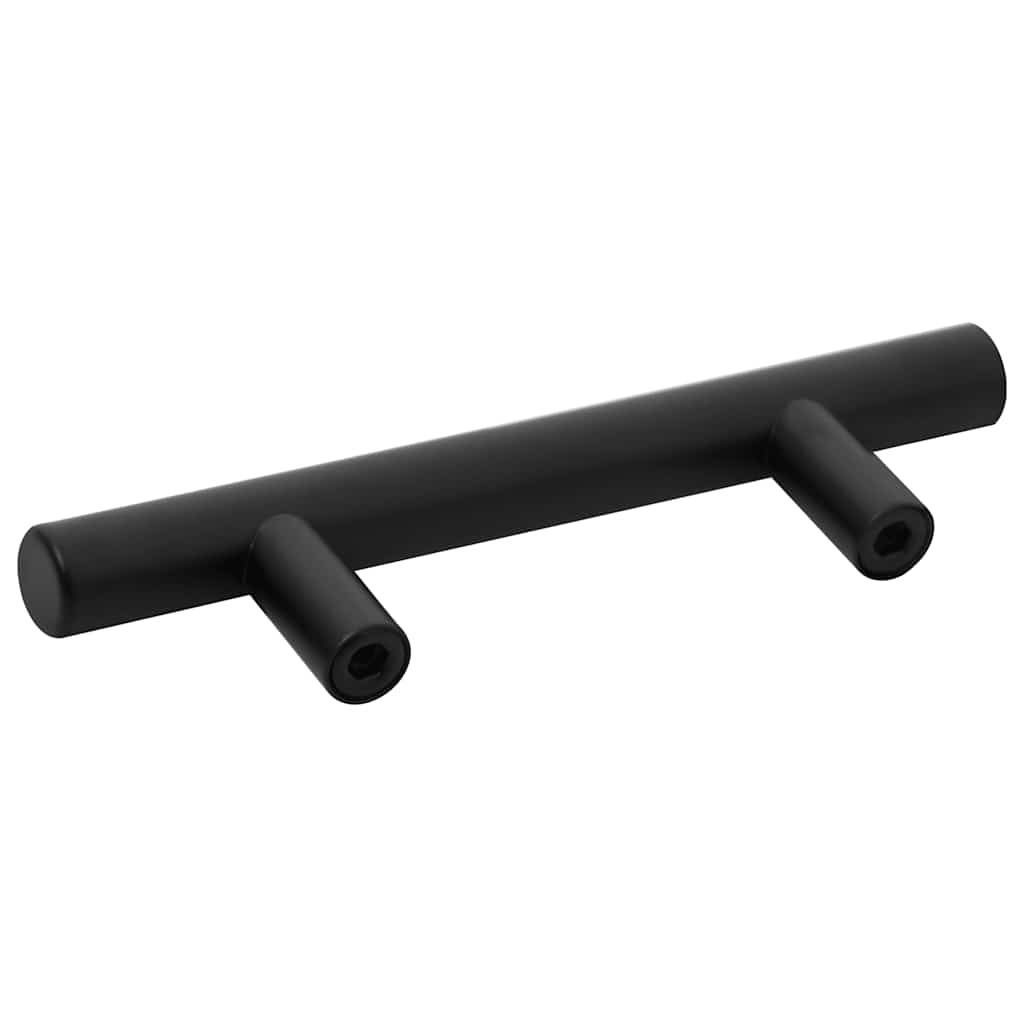 Möbelgriffe 10 Stk. Schwarz Lochabstand 64 mm Gesamtlänge 100 mm Edelstahl
