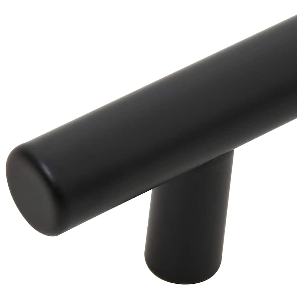 Möbelgriffe 10 Stk. Schwarz Lochabstand 64 mm Gesamtlänge 100 mm Edelstahl