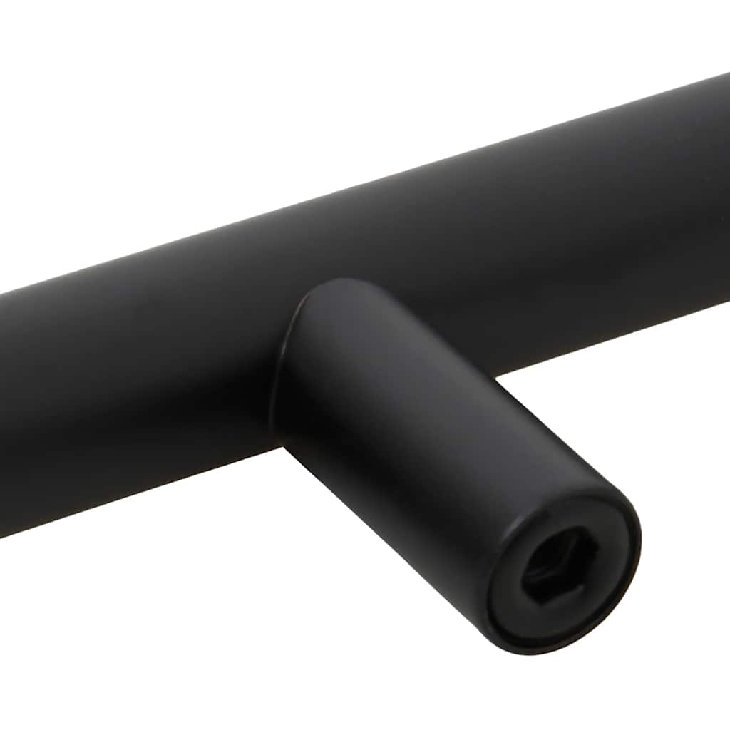 Möbelgriffe 10 Stk. Schwarz Lochabstand 64 mm Gesamtlänge 100 mm Edelstahl