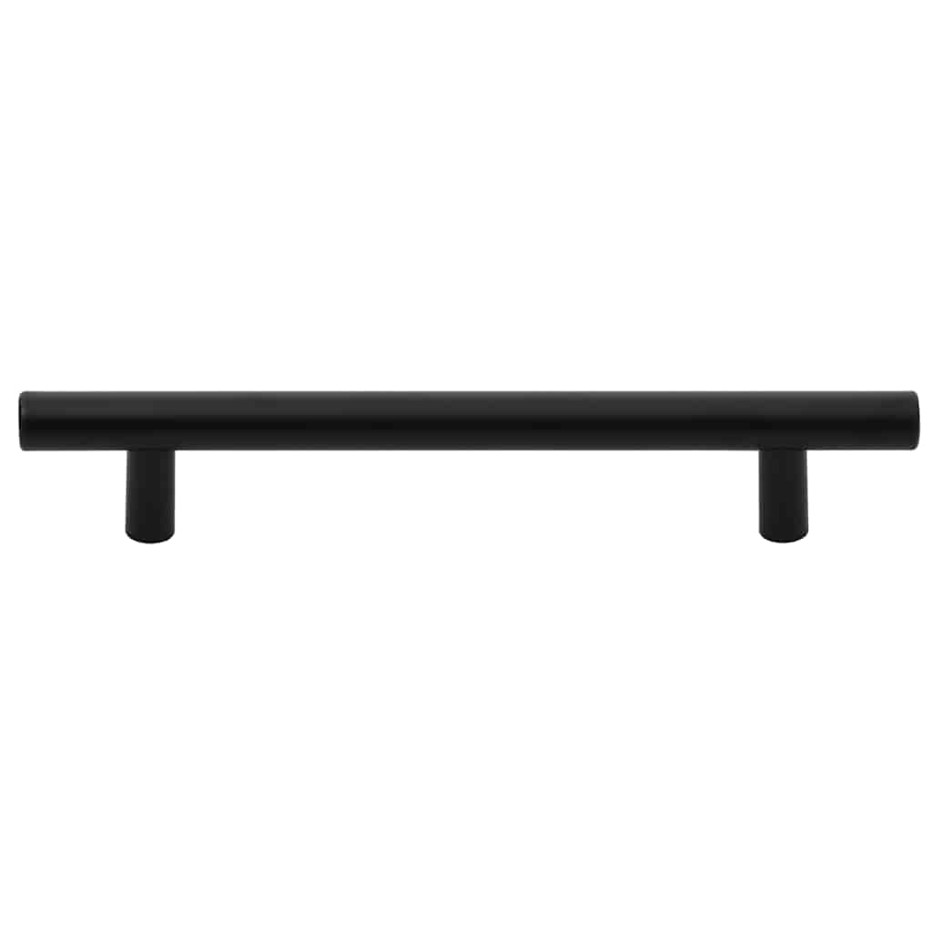 Möbelgriffe 10 Stk. Schwarz Lochabstand 128 mm Gesamtlänge 192 mm Edelstahl