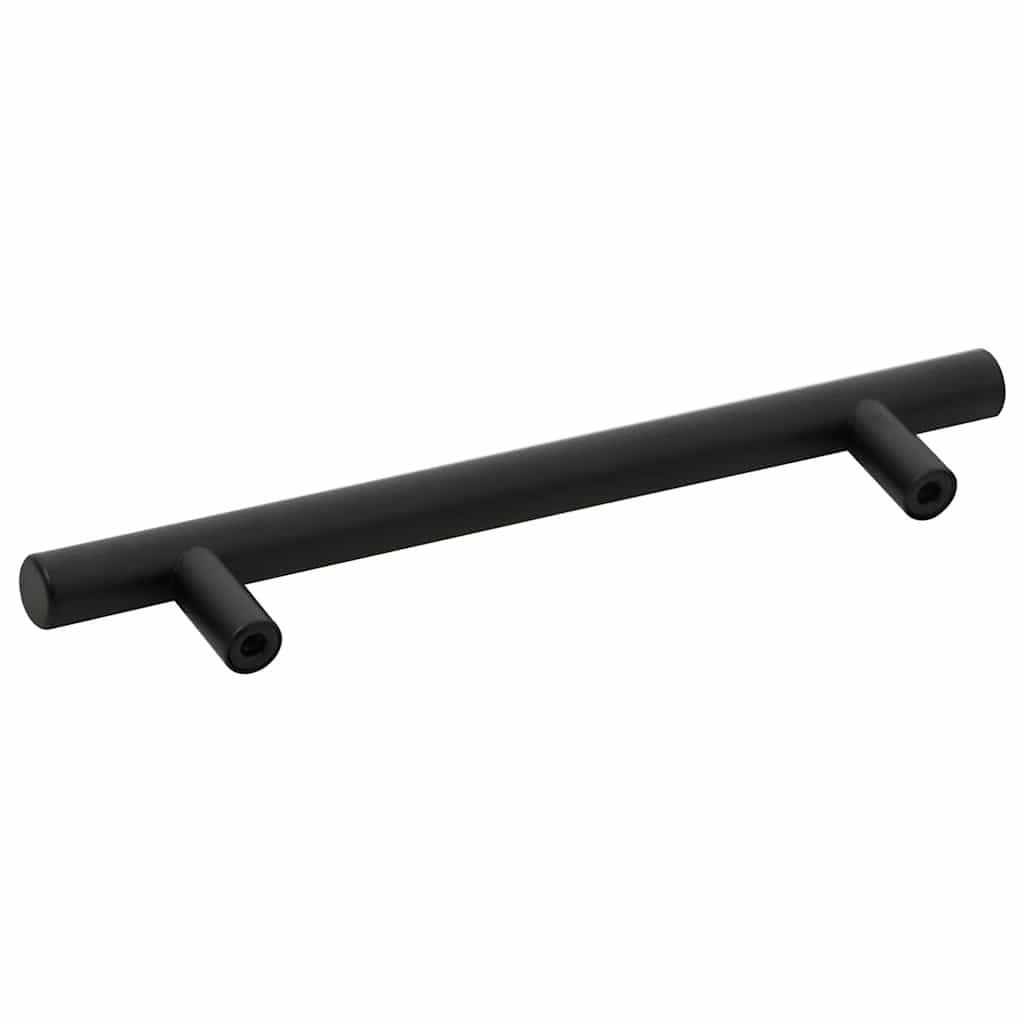 Möbelgriffe 10 Stk. Schwarz Lochabstand 128 mm Gesamtlänge 192 mm Edelstahl