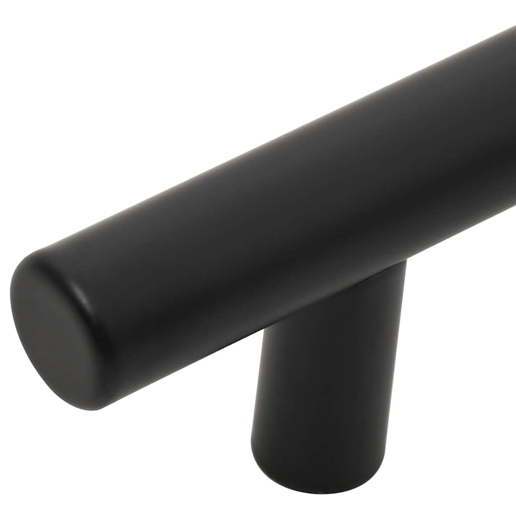 Möbelgriffe 10 Stk. Schwarz Lochabstand 128 mm Gesamtlänge 192 mm Edelstahl