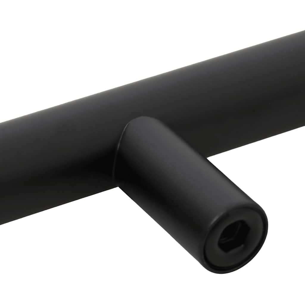 Möbelgriffe 10 Stk. Schwarz Lochabstand 128 mm Gesamtlänge 192 mm Edelstahl