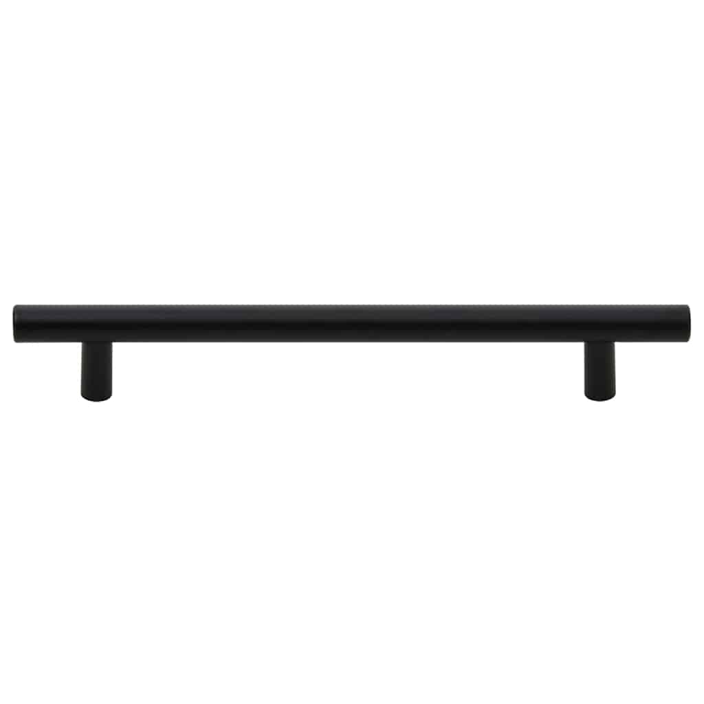 Möbelgriffe 10 Stk. Schwarz Lochabstand 160 mm Gesamtlänge 224 mm Edelstahl