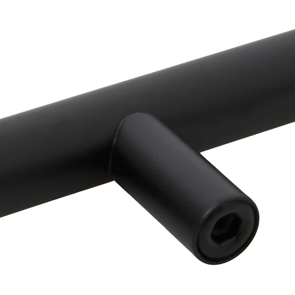 Möbelgriffe 10 Stk. Schwarz 160 mm Edelstahl