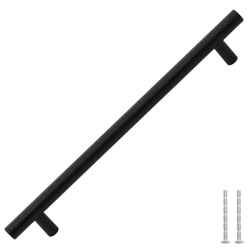 Möbelgriffe 5 Stk. Schwarz 192 mm Edelstahl