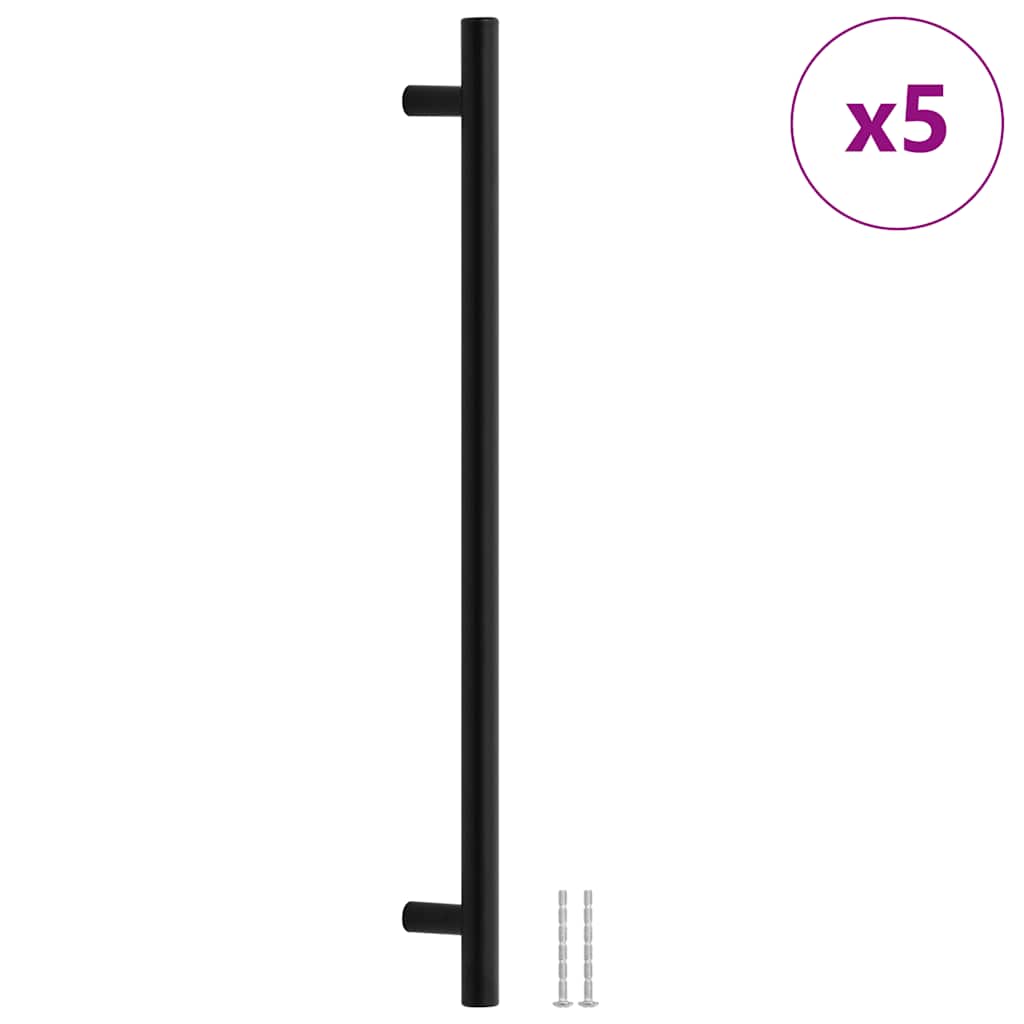Möbelgriffe 5 Stk. Schwarz 320 mm Edelstahl