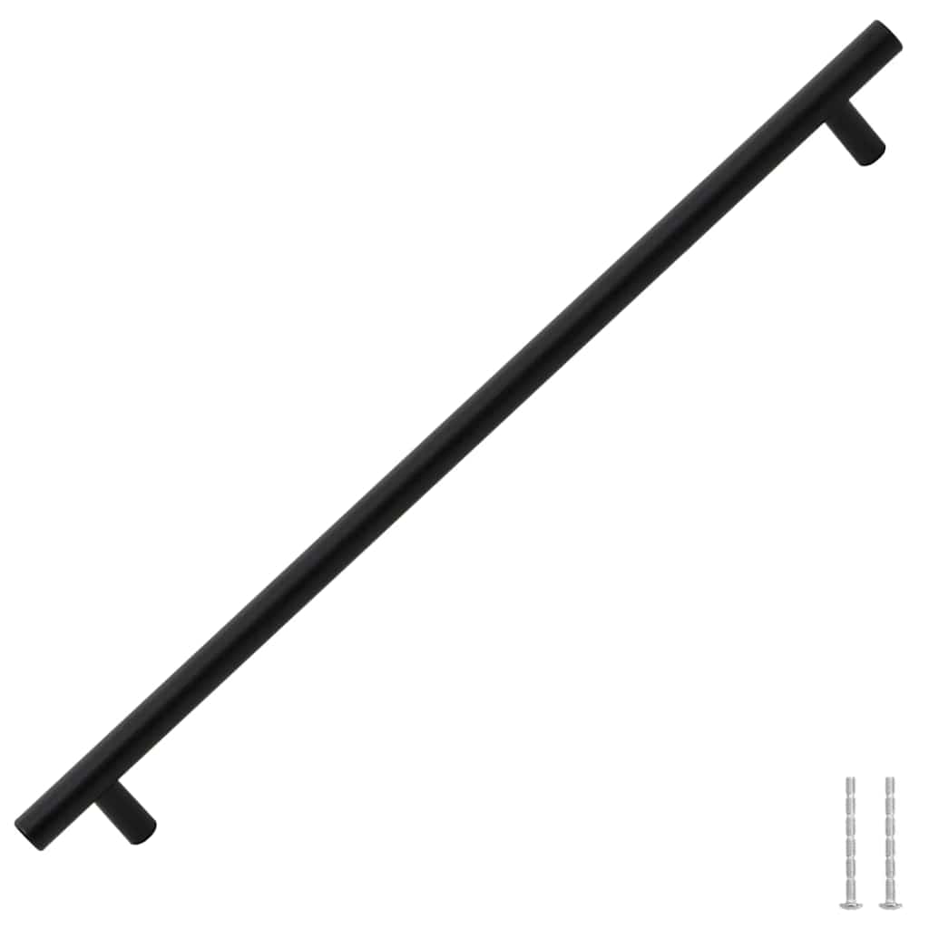Möbelgriffe 5 Stk. Schwarz 480 mm Edelstahl