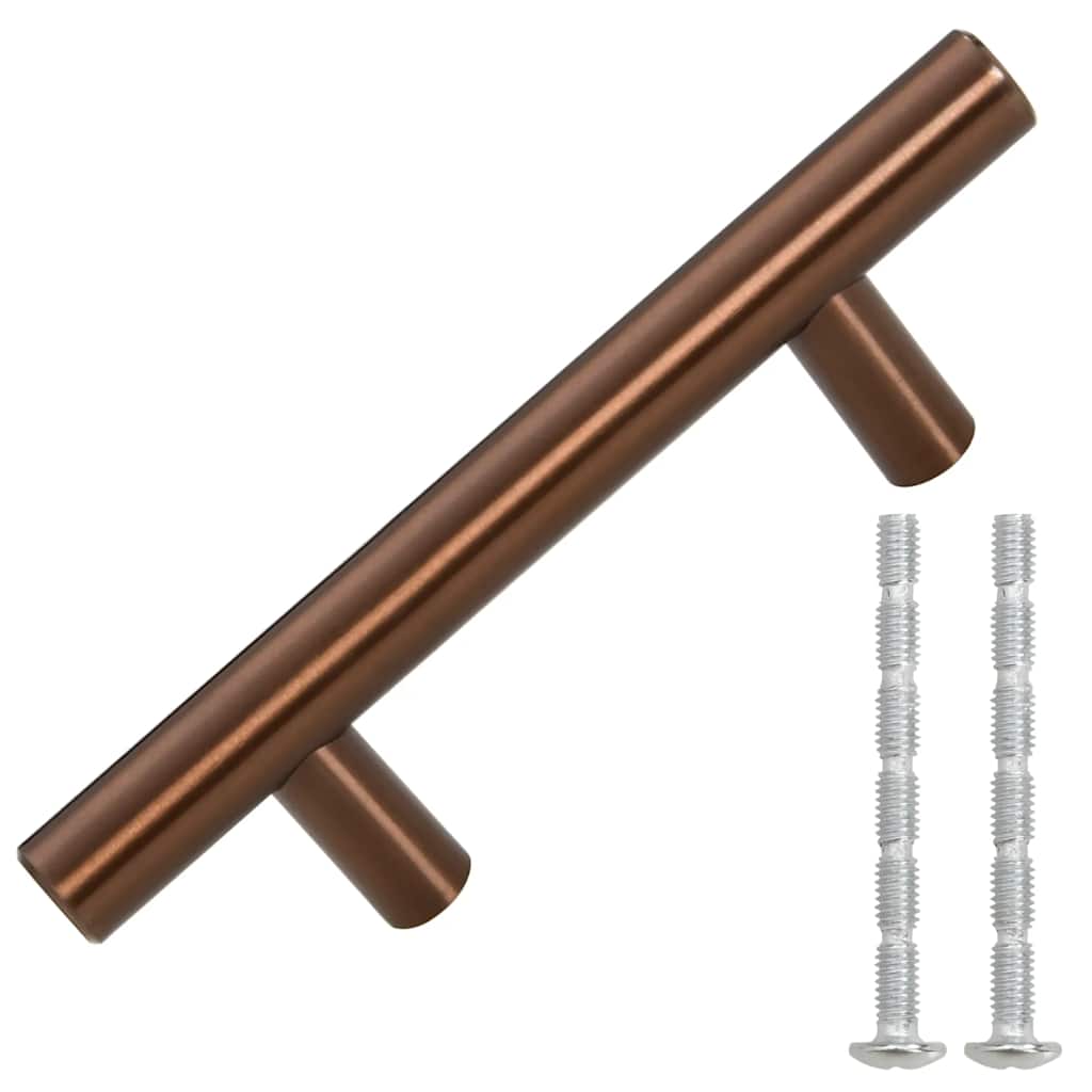 Möbelgriffe 10 Stk. Bronzen 64 mm Edelstahl