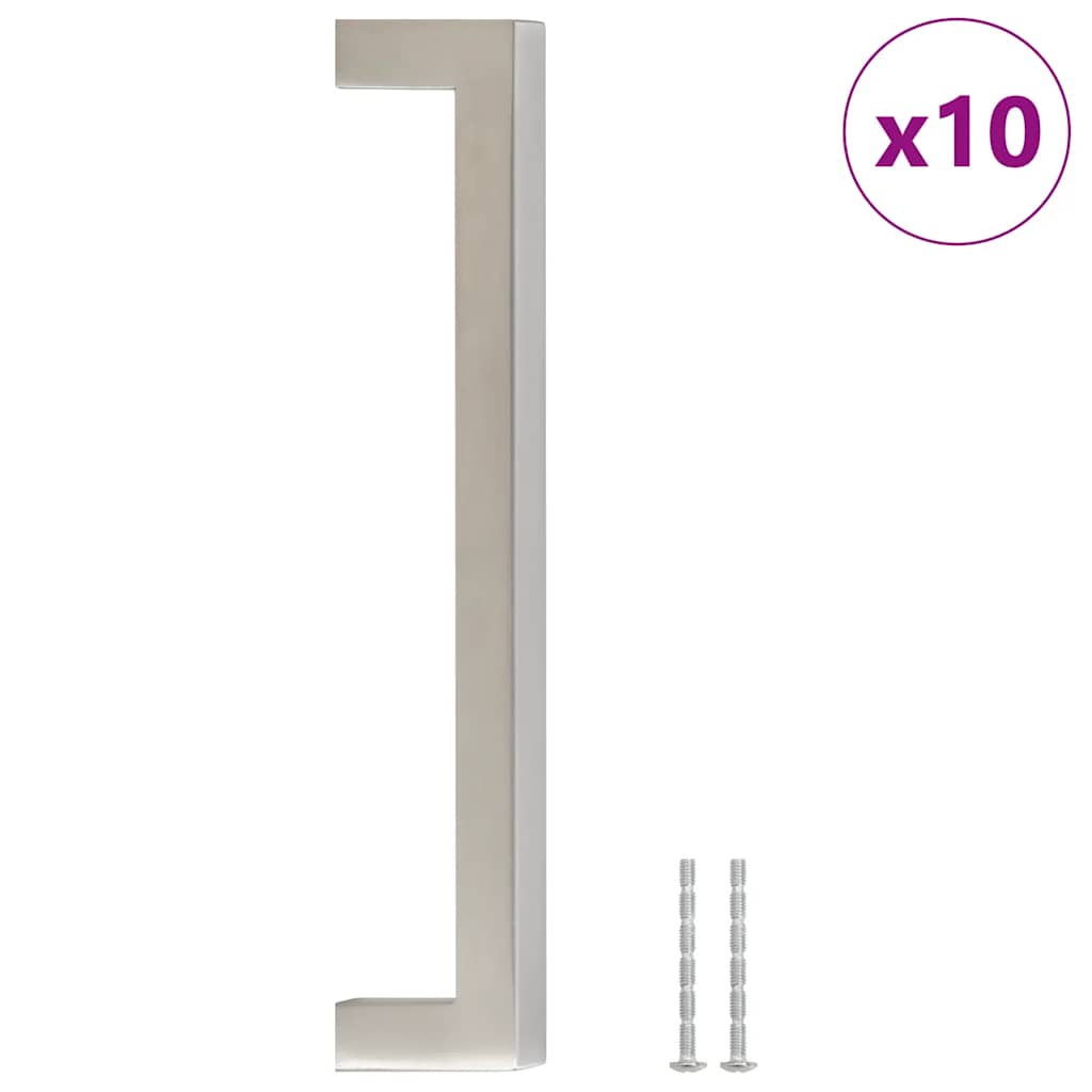 Möbelgriffe 10 Stk. Silbern 160 mm Edelstahl