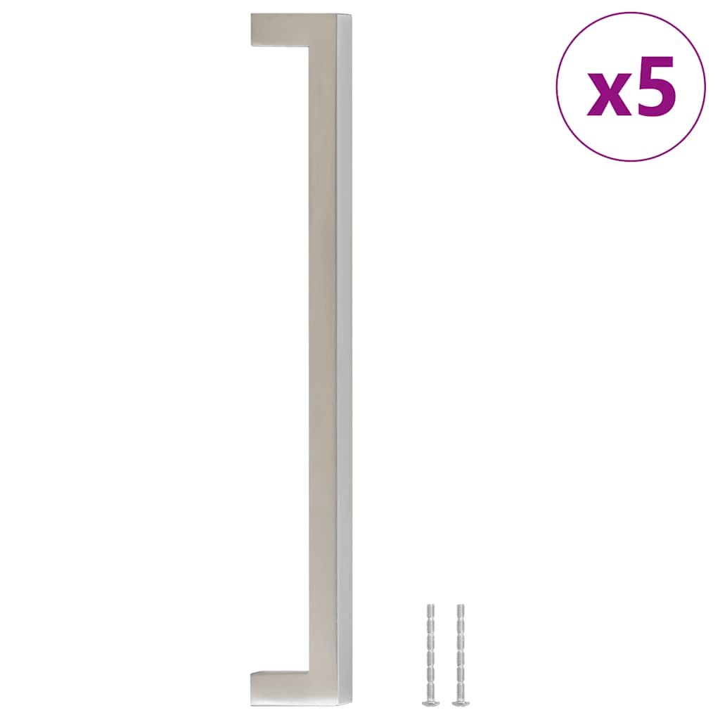 Möbelgriffe 5 Stk. Silbern 224 mm Edelstahl