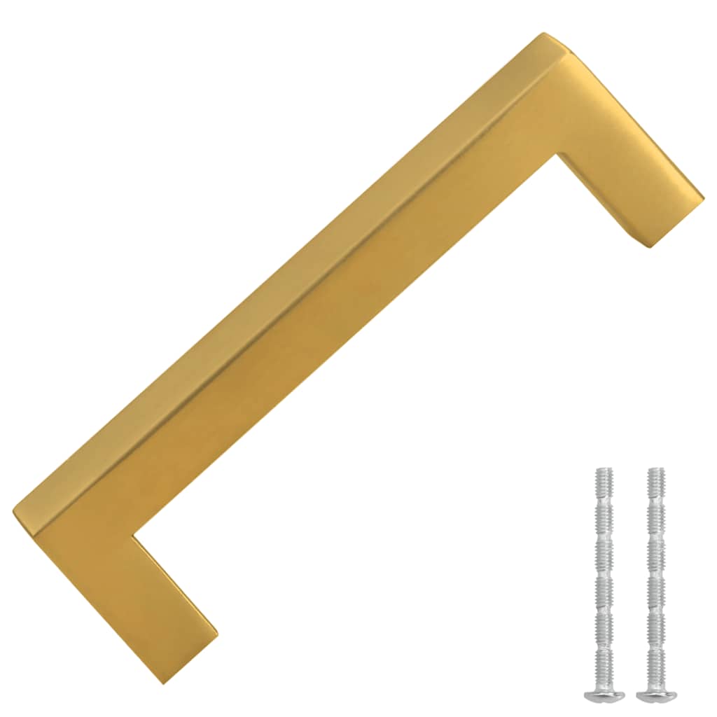 Möbelgriffe 10 Stk. Golden 96 mm Edelstahl
