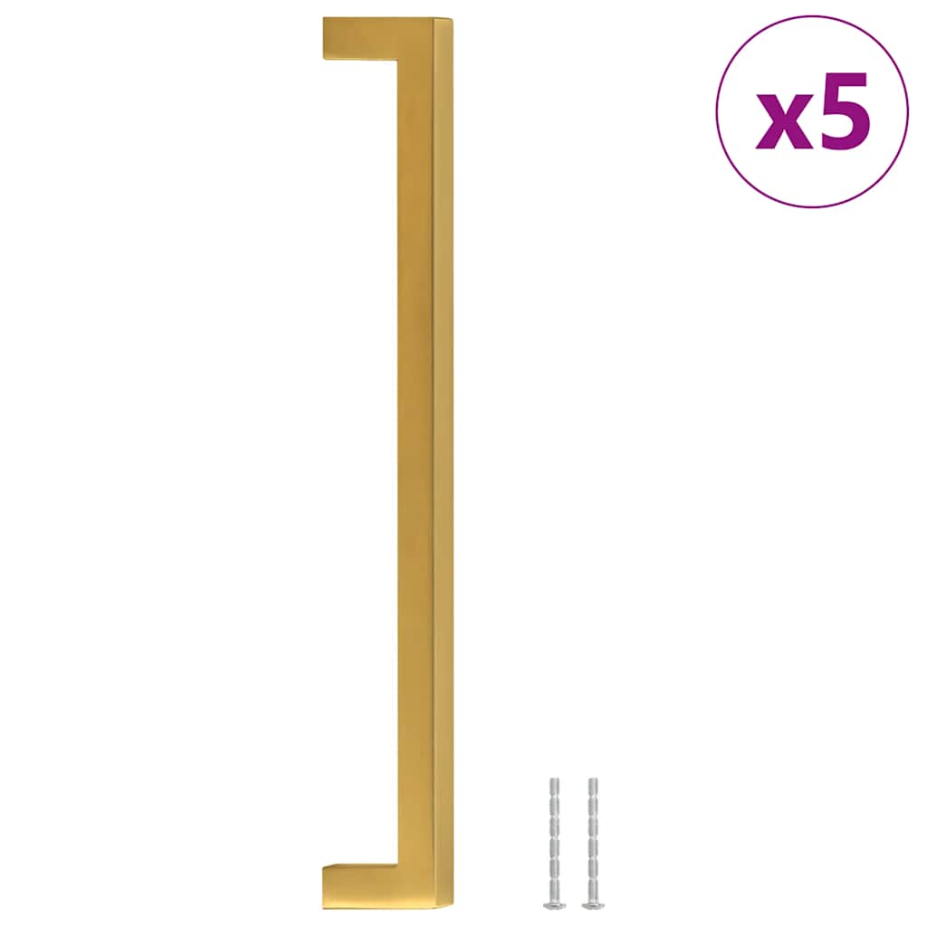 Möbelgriffe 5 Stk. Golden 224 mm Edelstahl