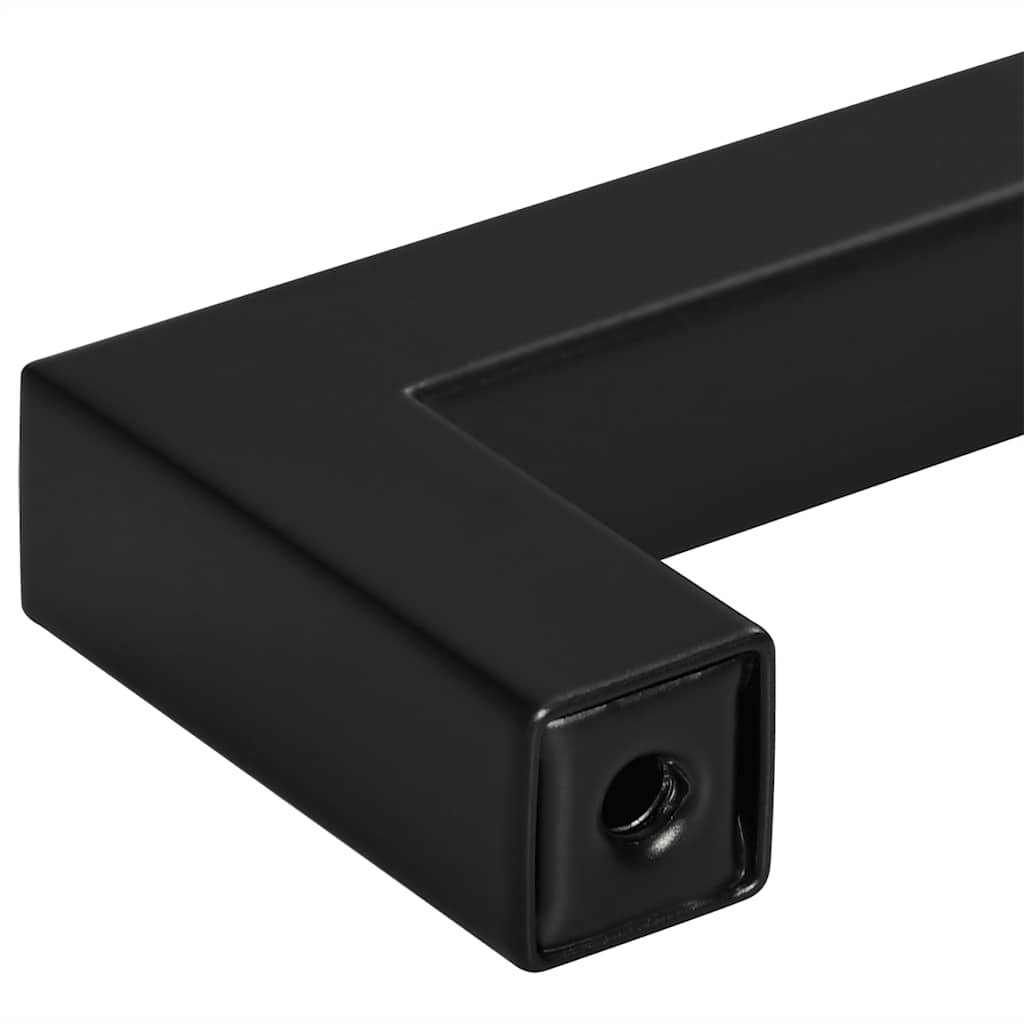 Möbelgriffe 10 Stk. Schwarz 64 mm Edelstahl