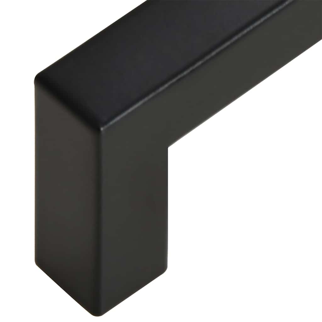Möbelgriffe 10 Stk. Schwarz 64 mm Edelstahl